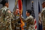 Col. Alyssa Y. Astphan takes command of the Virginia Army National Guard’s Virginia Beach-based 329th Regional Support Group from Col. Juanita F. Rohler April 19, 2026, at Fort Pickett, Virginia. Brig. Gen. Charles B. Martin Jr., Land Component Commander for the Virginia Army National Guard, presided over the ceremony and the exchange of organizational colors. The 29th Infantry Division Band provided musical accompaniment to the ceremony. (U.S. Army National Guard photo by Sgt. 1st Class Terra C. Gatti)