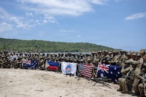 During the counter-landing live-fire training, forces demonstrated their ability to sense the actions of a dynamic notional enemy, make collective real-time decisions, and coordinate an array of fire from missile systems, fighter aircraft, mortars, and machine guns.