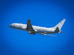 A U.S. Navy P-8A Poseidon departs from Naval Air Station Jacksonville, March 20, 2026. The P-8A Poseidon is the U.S. Navy’s multi-mission maritime patrol and reconnaissance aircraft conducting long-range anti-submarine warfare, anti-surface warfare, intelligence, surveillance and reconnaissance. (U.S. Navy Photo by Mass Communication Specialist 2nd Class William Bennett IV)