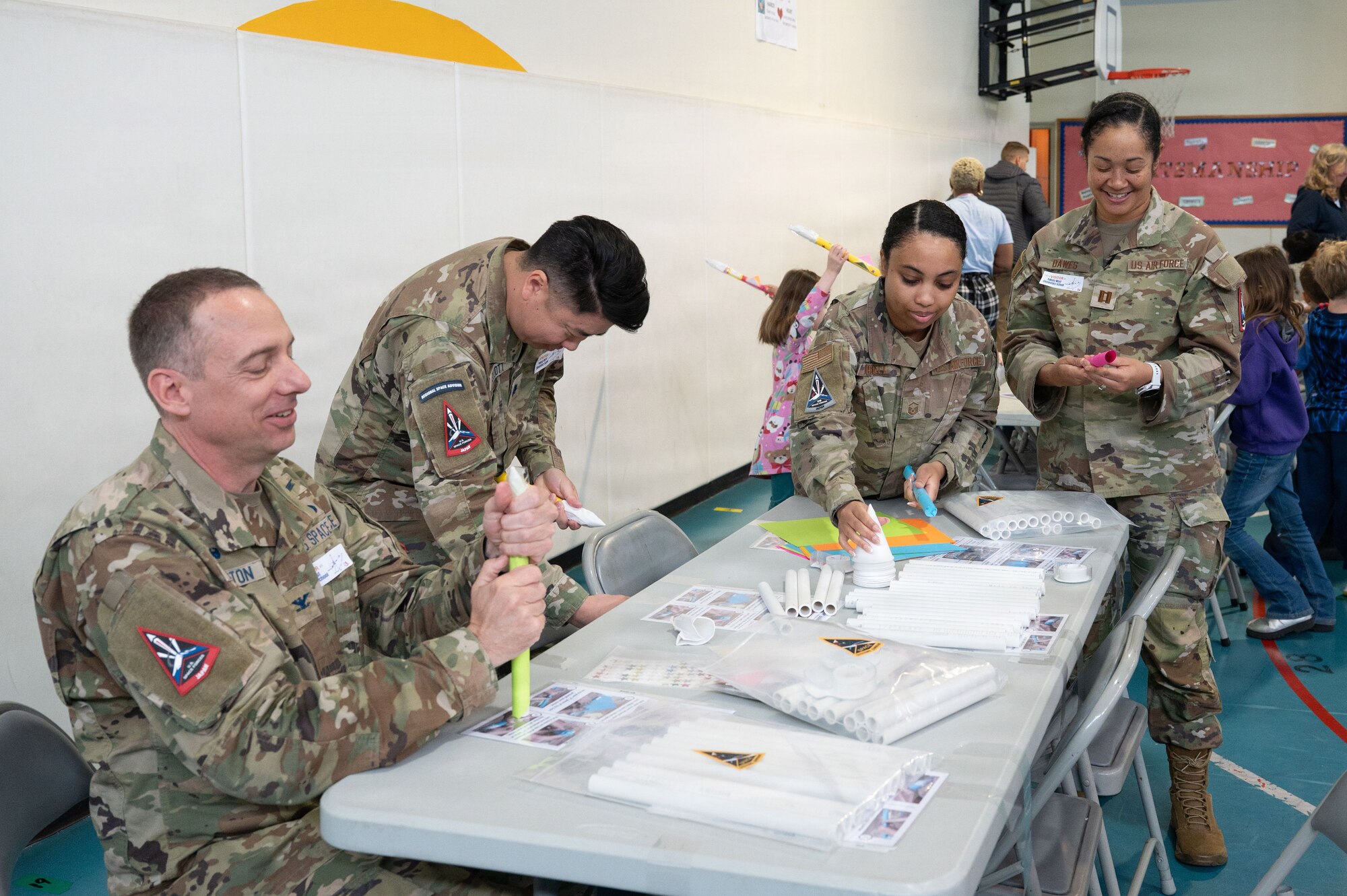 Guardians from U.S. Space Forces-Japan participated in SSC's STEM outreach program to foster early interest in science, technology, engineering, and math, promoting accessibility and curiosity in space-related systems.