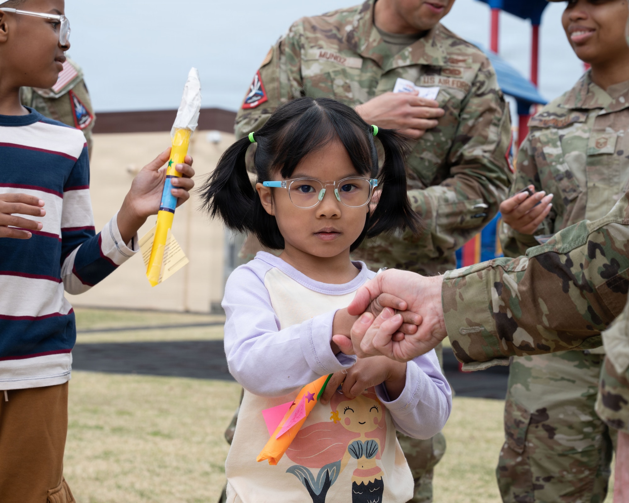 Guardians from U.S. Space Forces-Japan participated in SSC's STEM outreach program to foster early interest in science, technology, engineering, and math, promoting accessibility and curiosity in space-related systems.
