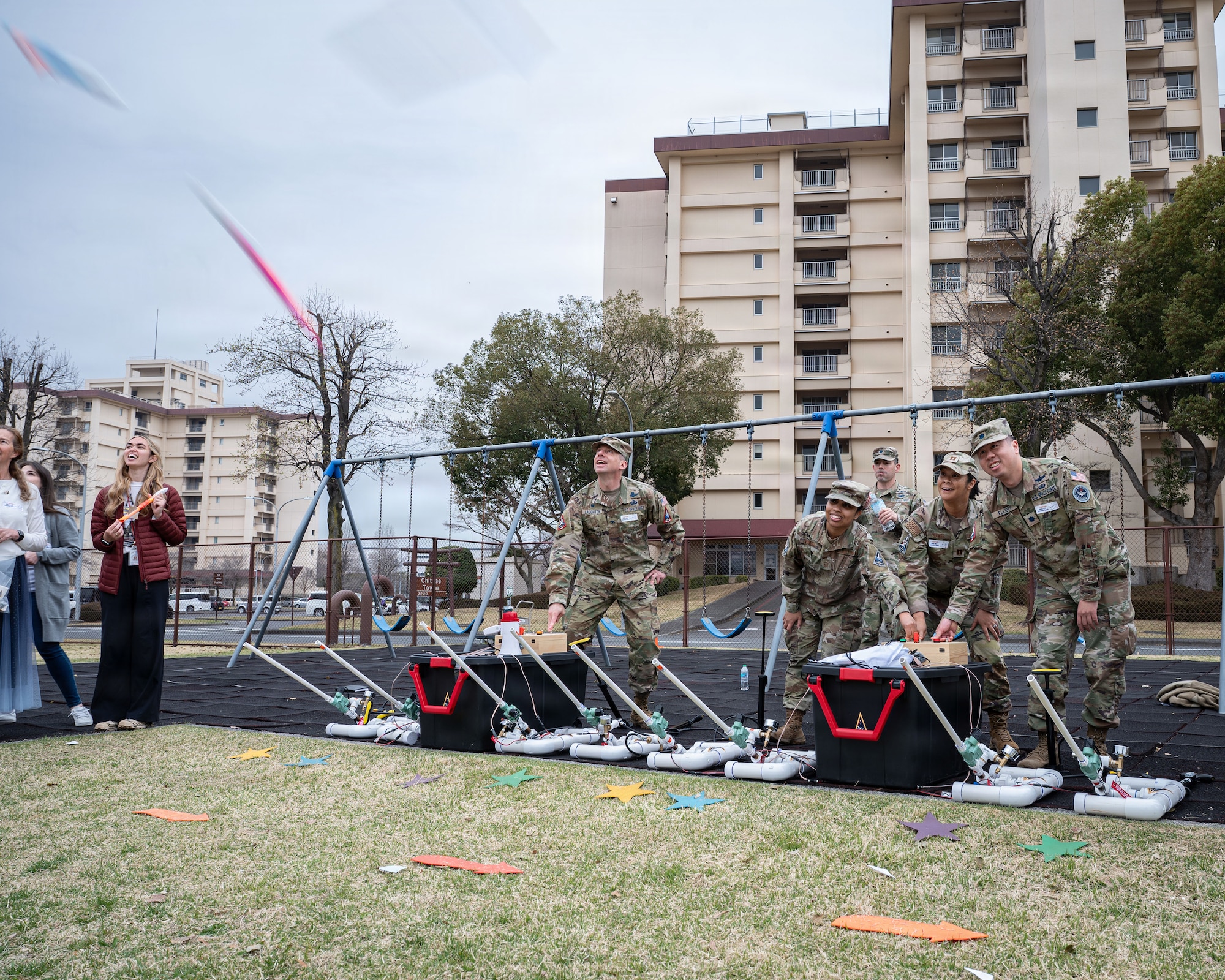 Guardians from U.S. Space Forces-Japan participated in SSC's STEM outreach program to foster early interest in science, technology, engineering, and math, promoting accessibility and curiosity in space-related systems.