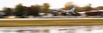 An F-16 Fighting Falcon aircraft assigned to the 122nd Fighter Wing, comes in for a landing at the 122nd Fighter Wing in Fort Wayne, Indiana, Oct. 20, 2023. The aircraft was the first of the fighters to arrive at the base since conversion to the F-16 began in April 2023. Photo by Master Sgt. William Hopper.