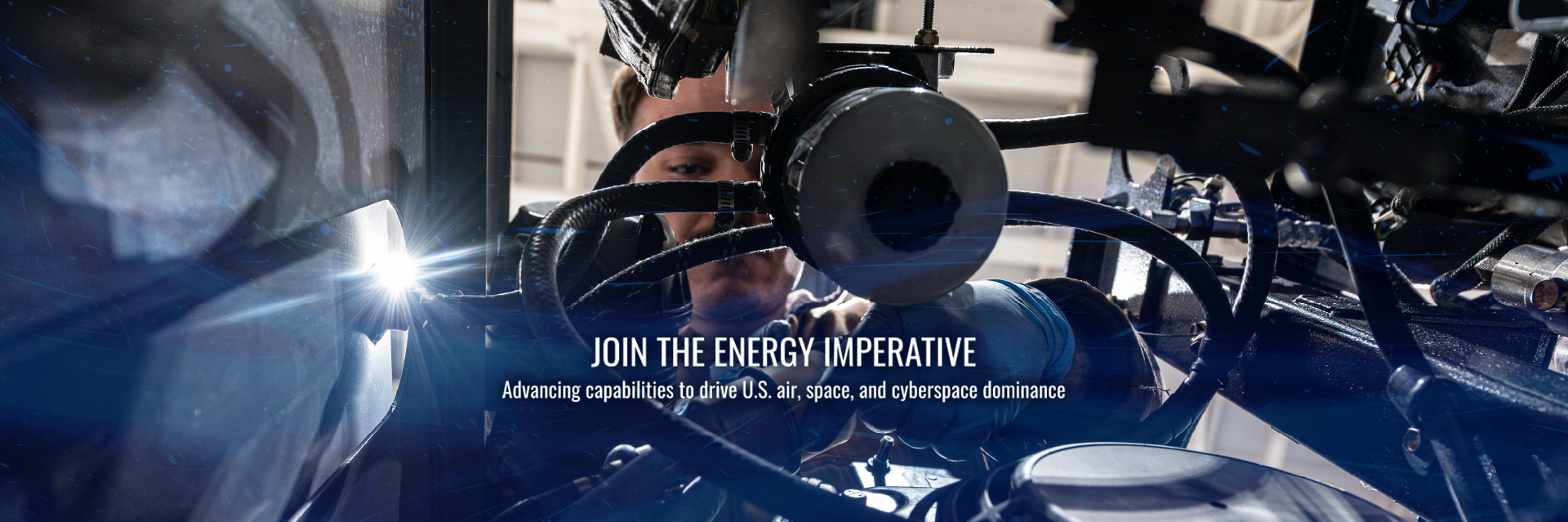 AFRL Energy banner image showing testing on equipment