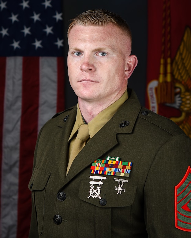 First Sergeant Joshua W. Alvis, Inspector-Instructor Unit Senior Enlisted Leader, Bravo Company, 1st battalion, 24th Marine Regiment