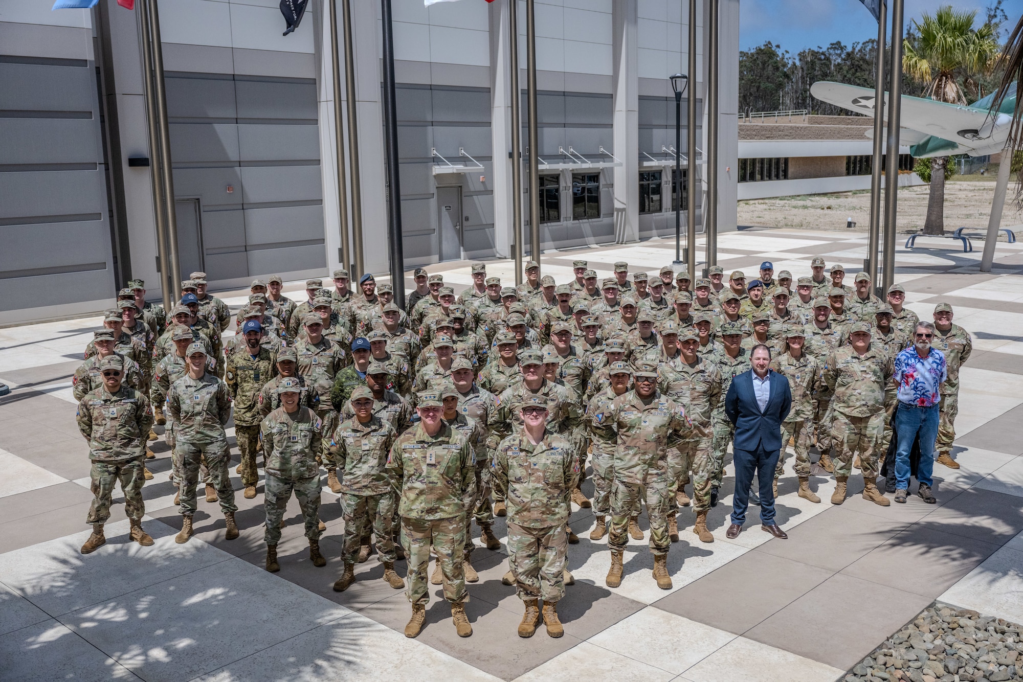 Military leaders speaks to members of his staff
