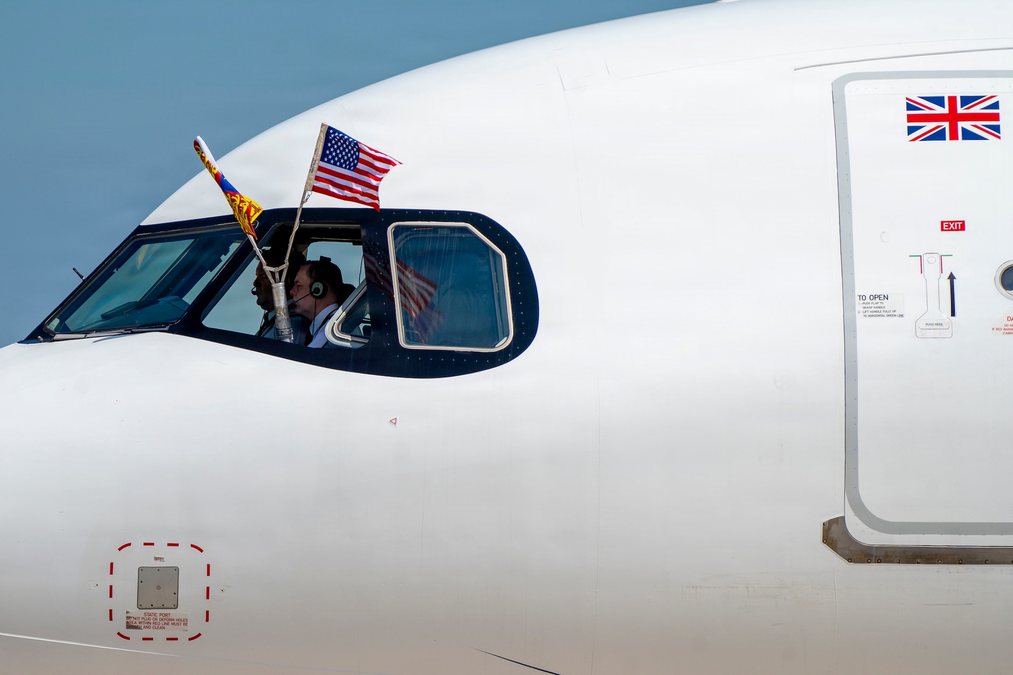 Pilots of a United Kingdom aircraft.