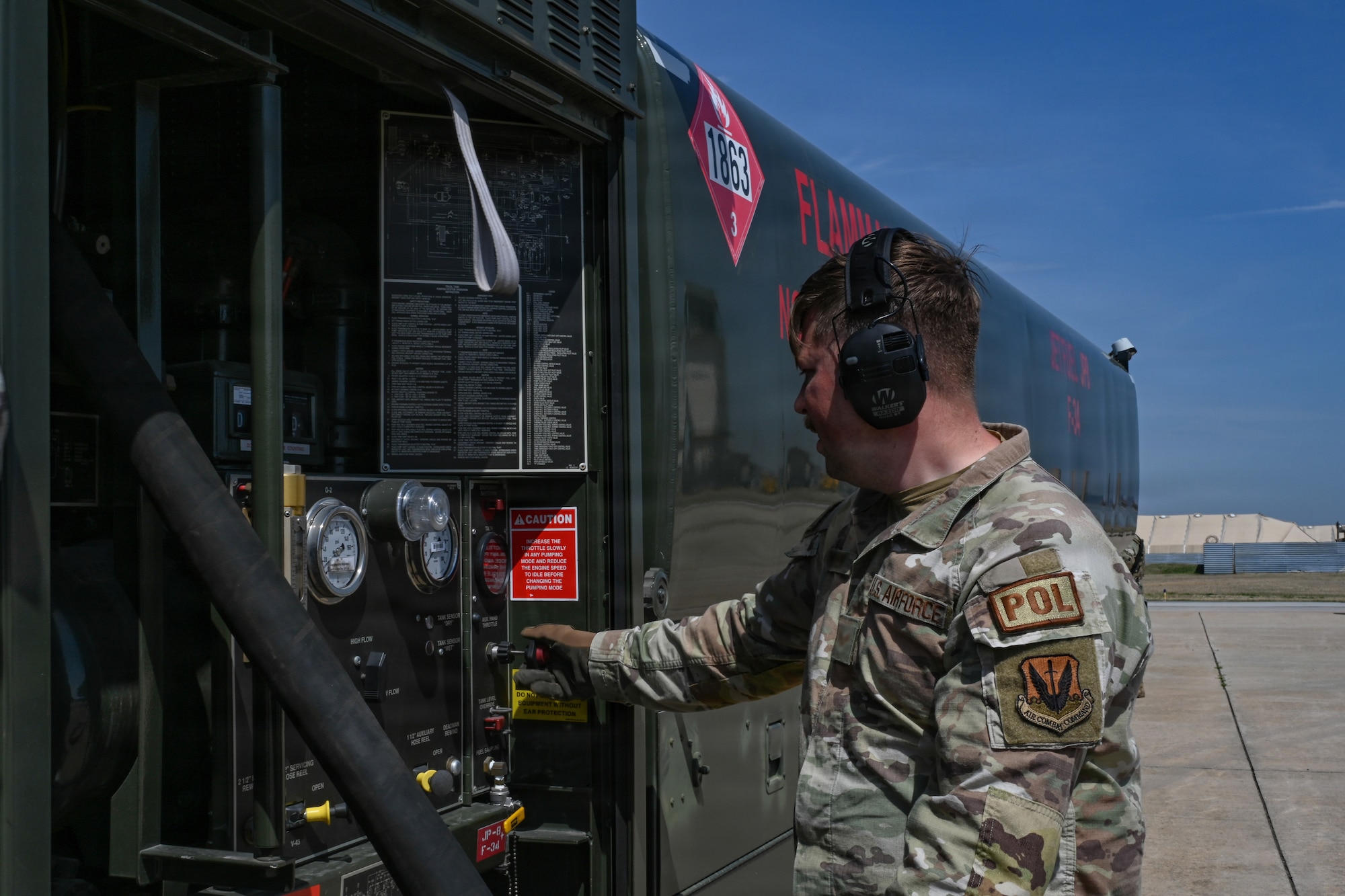 A U.S. Airman assigned to the 31st Combat Air Base Squadron prepares to refuel a U.S. Marine Fighter Attack Squadron (VMFA) 232 F/A-18 Hornet during exercise Freedom Flag 26-1 at Kunsan Air Base, Republic of Korea, April 16, 2026. Training in joint and combined environments ensures the force remains ready, adaptable and aligned with evolving national defense priorities. (U.S. Air Force photo by Senior Airman Ty Pilgrim)