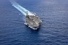 Nimitz-class aircraft carrier USS George H.W. Bush (CVN 77) sails in the Indian Ocean in the U.S. Central Command area of responsibility, April 23, 2026. (U.S. Navy photo)