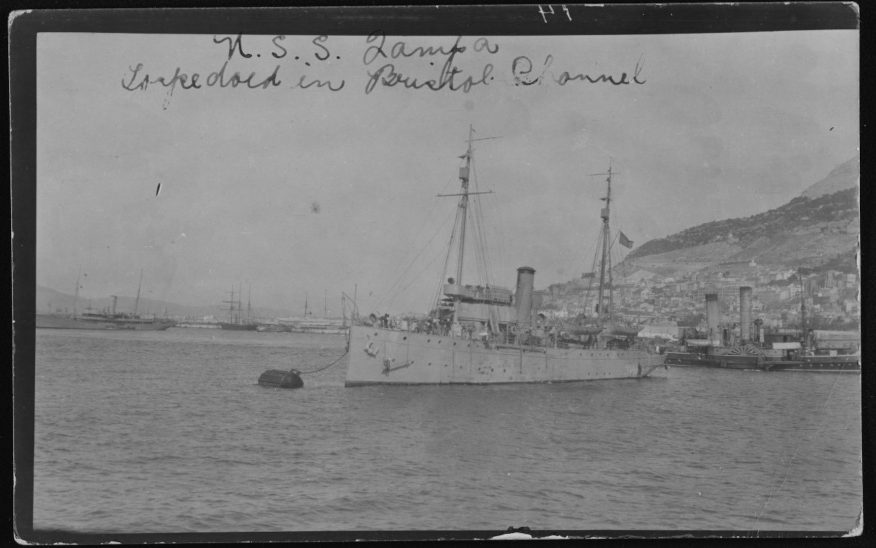 A historical photo of Coast Guard Cutter Tampa, which was lost in 1918 during World War I after being torpedoed by a German submarine. Tampa’s wreckage was recently located off the coast of Cornwall, United Kingdom, marking the largest single naval American combat loss of life in World War I.