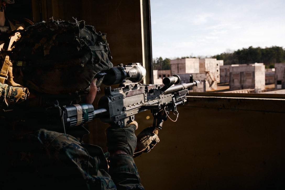 U.S. Marine Corps students with Company F, The Basic School, Training Command, participate in the Warfighting Field Exercise at Marine Corps Base Quantico, Virginia, March 10, 2026. The WARFEX serves as the culminating event at TBS, evaluating students’ proficiency in decision-making, small-unit tactics, and leadership as they operate under sustained physical and mental pressure in a realistic warfighting scenario. (U.S. Marine Corps