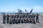 Philippine Air Force 5th Fighter Wing pilots welcome U.S. Air Force and Air National Guard pilots assigned to the 199th Air Expeditionary Squadron, comprising the 19th Fighter Squadron and 199th Fighter Squadron, following arrival at exercise Cope Thunder 26-1 at Basa Air Base, Philippines, April 3, 2026. Exercise Cope Thunder 26-1 enhances combined readiness, interoperability and integrated deterrence capabilities in the Indo-Pacific region while strengthening enduring partnerships between allied forces. Photo by Senior Master Sgt. Mysti Bicoy.