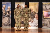 photo of father and son who are both in the Army