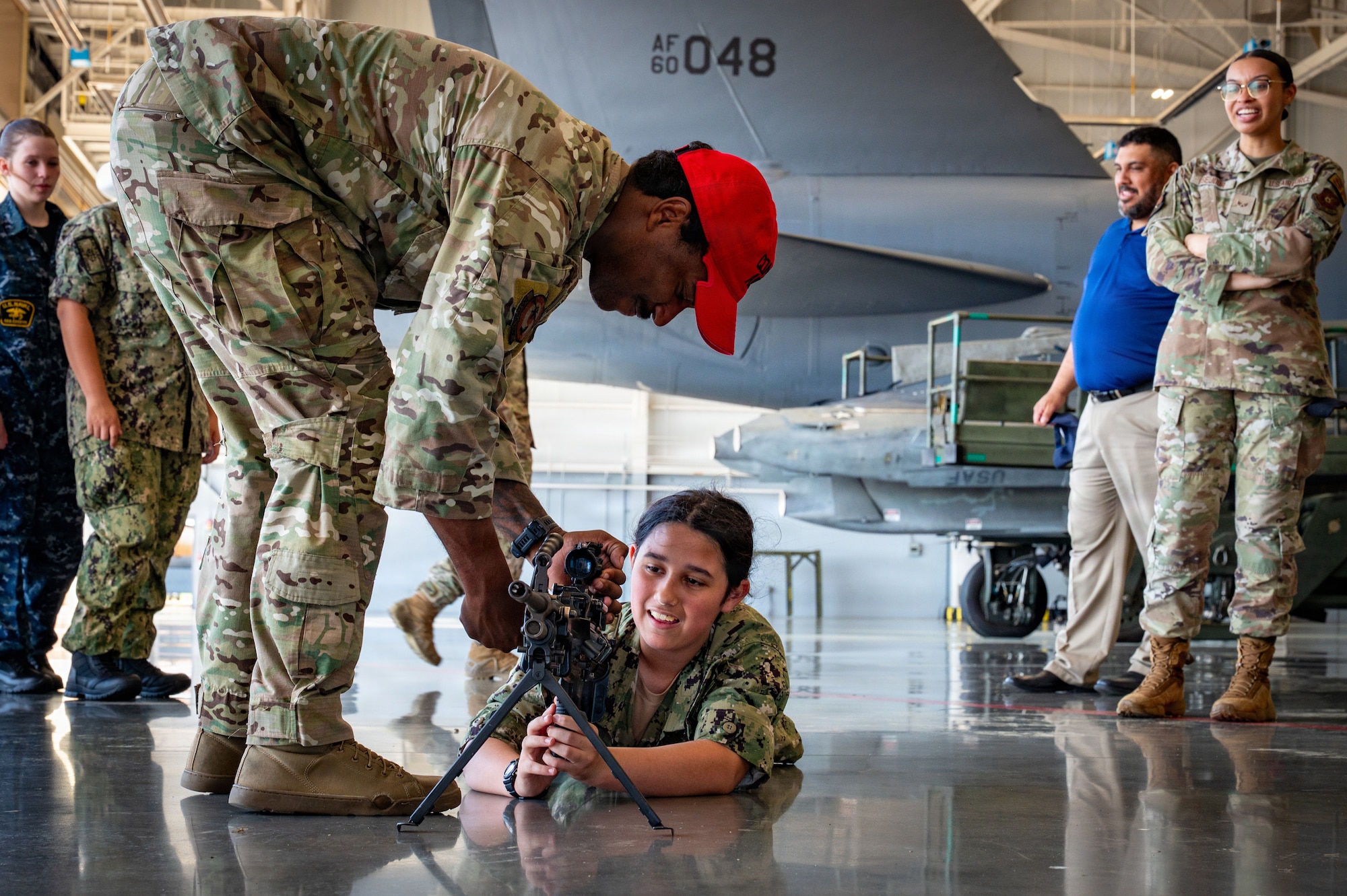 cadet handles weapon