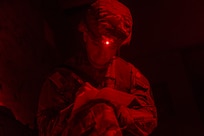 Cpl. Hunter Pressley, 15th Finance Battalion financial management technician, provides tactical combat casualty care to a simulated casualty at the Medical Simulation Training Facility on Fort Jackson, S.C., April 21, 2026. Twelve finance and comptroller Soldiers were graded on their ability to provide medical care under fire as part of the U.S. Army Finance Corps’ annual Finance Soldier of the Year competition. (U.S. Army photo by Mark R. W. Orders-Woempner)