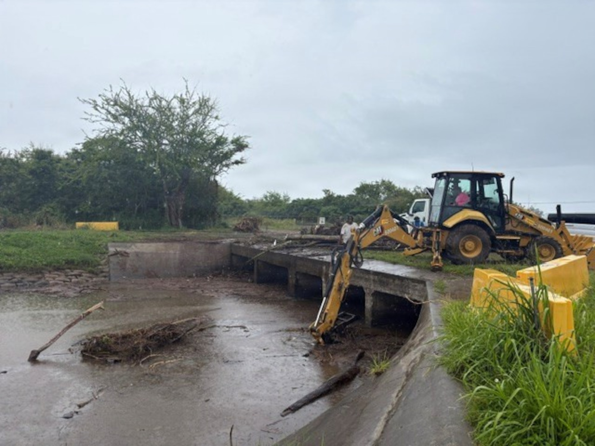 Bellows Air Force Station identified an upstream bridge being blocked by invasive ironwood trees following the storms.