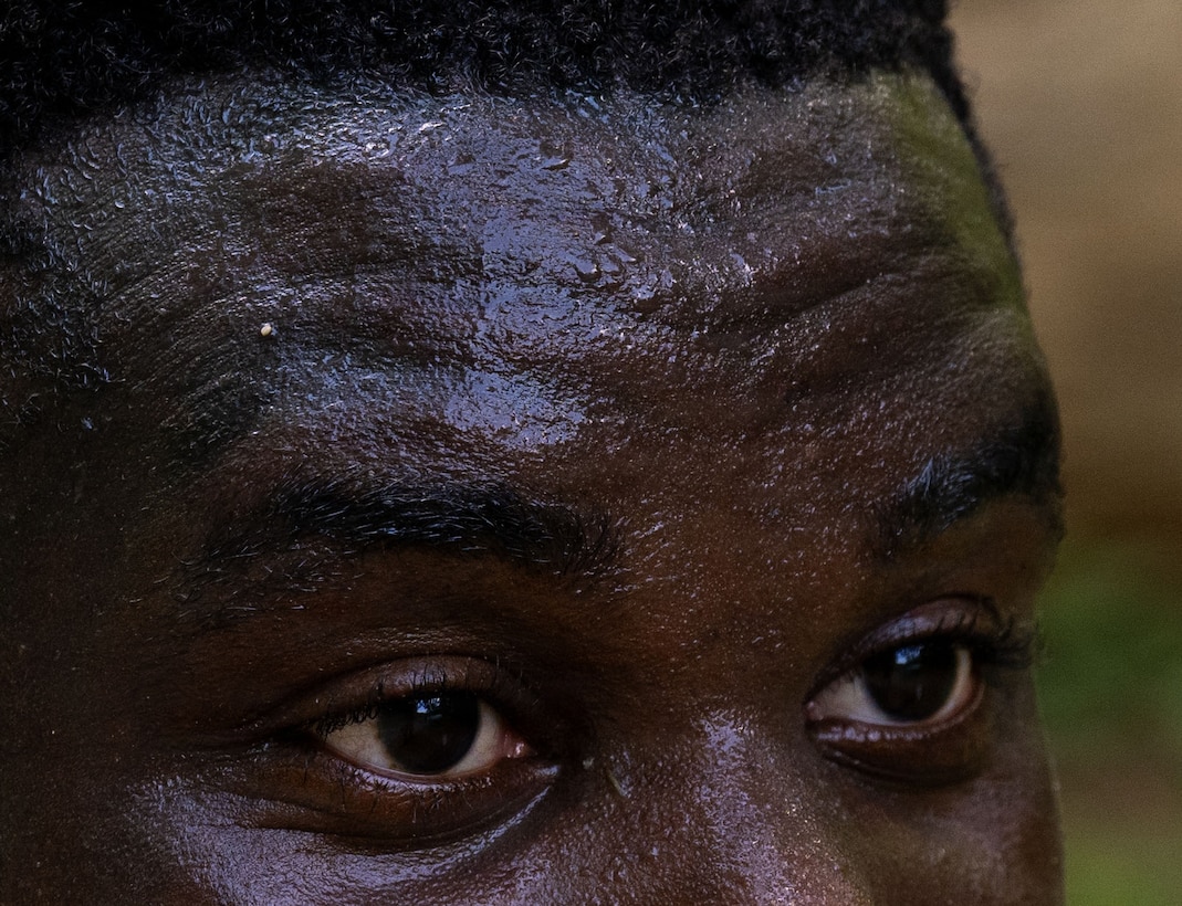 U.S. Air Force Senior Airman Wilson Tem, a 316th Civil Engineer Squadron electrician, focuses on a target during a joint training exercise at Marine Corps Base Quantico, Virginia, April 24, 2026.