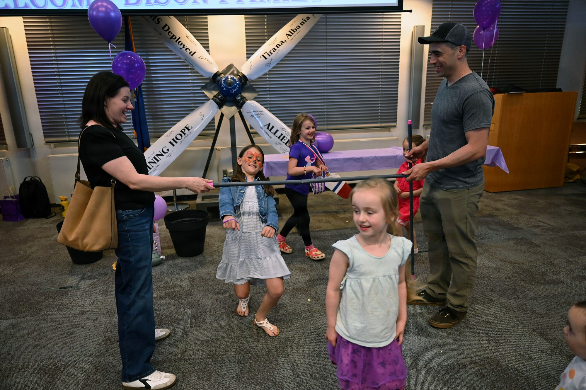 children participate in game