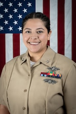 Hospital Corpsman 3rd Class Naleni Castillo of the Staff Education and Training Department was named Junior Sailor of the Quarter for the first quarter of 2026 at Naval Health Clinic Cherry Point.