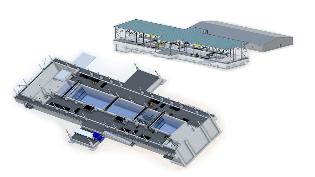 An illustration of a building design