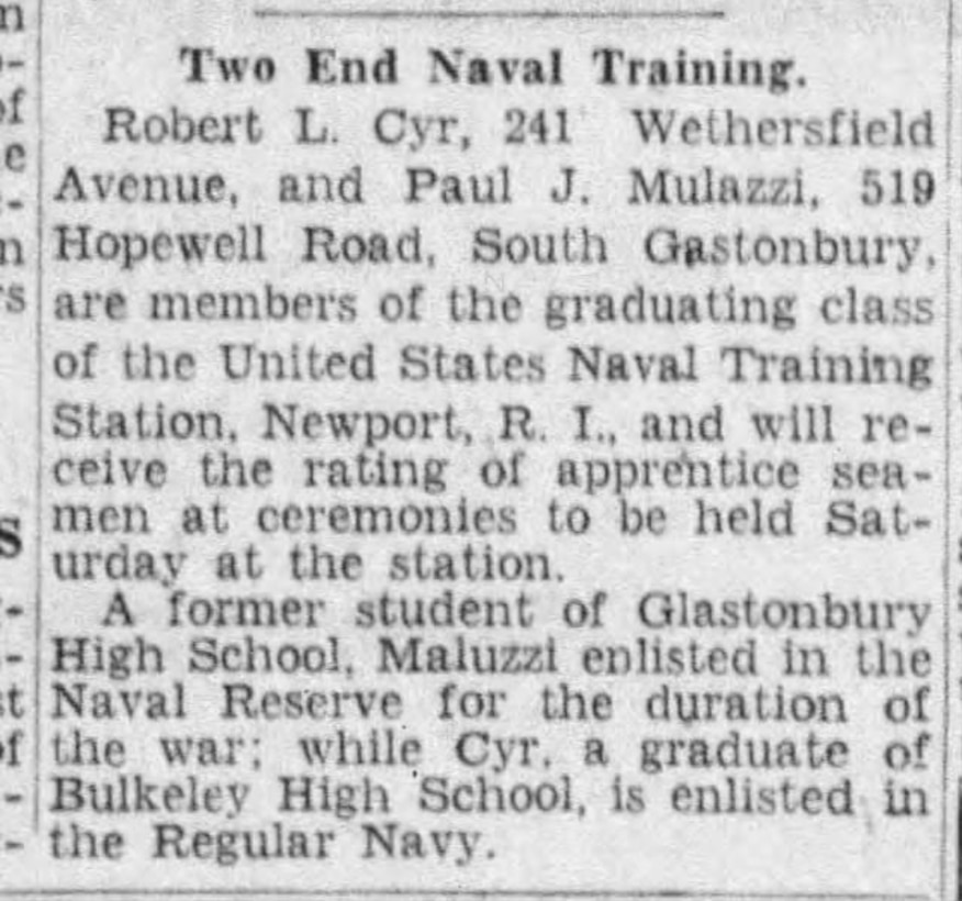 U.S. Navy Aviation Radioman 2nd Class Robert L. Cyr, Jr.