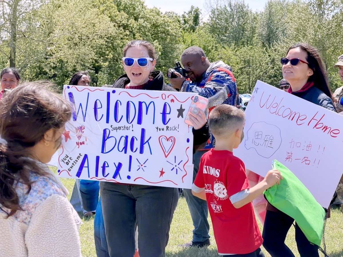 Participants during the Kids Understanding Deployment Operations event at Tinker Air Force Base, Oklahoma, April 18, 2026. The event aimed to help children of uniformed service members learn about deployments, build resilience and connect with peers.