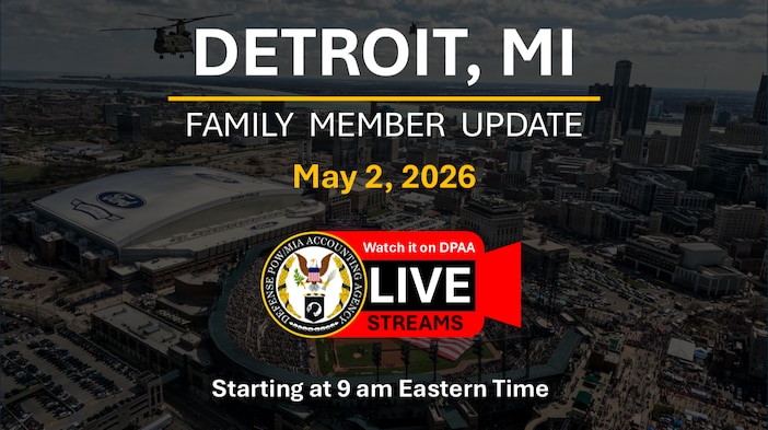 Please join us this Saturday, May 2, 2026, as we host our Family Member Update in Detroit. If you are unable to attend us in person, please follow the link below to join the livestream.