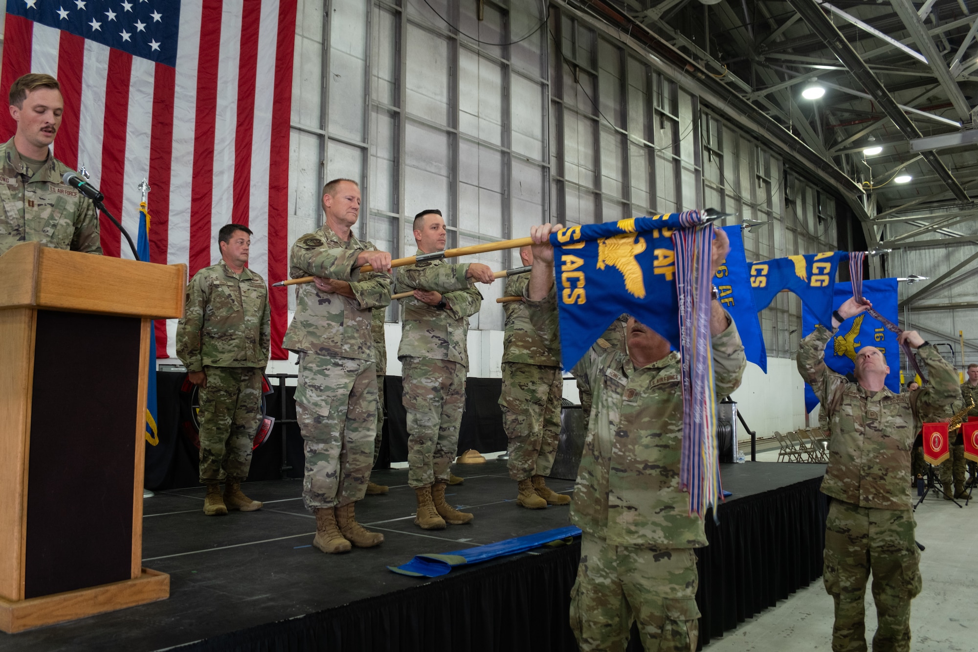 The Utah Air National Guard redesignated the 106th and 109th Air Control Squadrons as the 106th and 109th Cyberspace Operations Squadrons during a ceremony July 28, marking the formal transition of both units to a new mission in the cyber domain.
The redesignation represents a significant change in mission, personnel structure, training and equipment for the two squadrons. Once responsible for air battle management and tactical air control, the units will now organize, train and equip Airmen to support Air Force and joint cyberspace operations.
