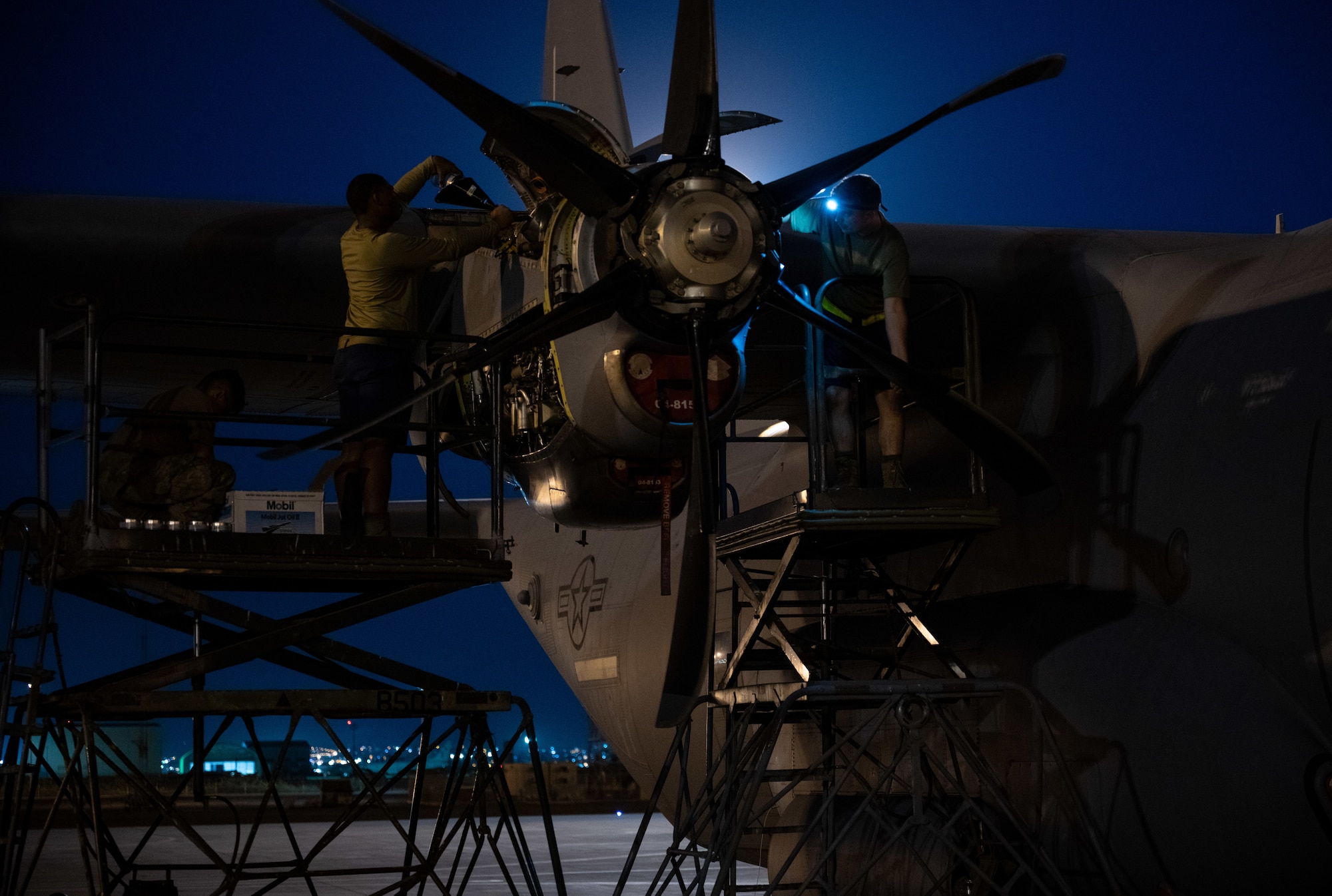Late night engine work