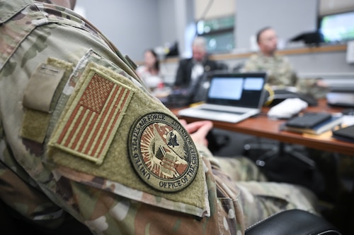 Airmen and lead scientists from across the Air Force participate in the Air Force Technology Horizons, Engineering, and Advisory Panel, here, July 21. The ATHENA panel consists of representatives who bridge the gap between the scientific community and various operational commands from across the Air Force. Kessel Run is a division focused on delivering resilient command and control and targeting software capabilities that provide operators with decision advantage. (Official Air Force photo by Richard Blumenstein).
