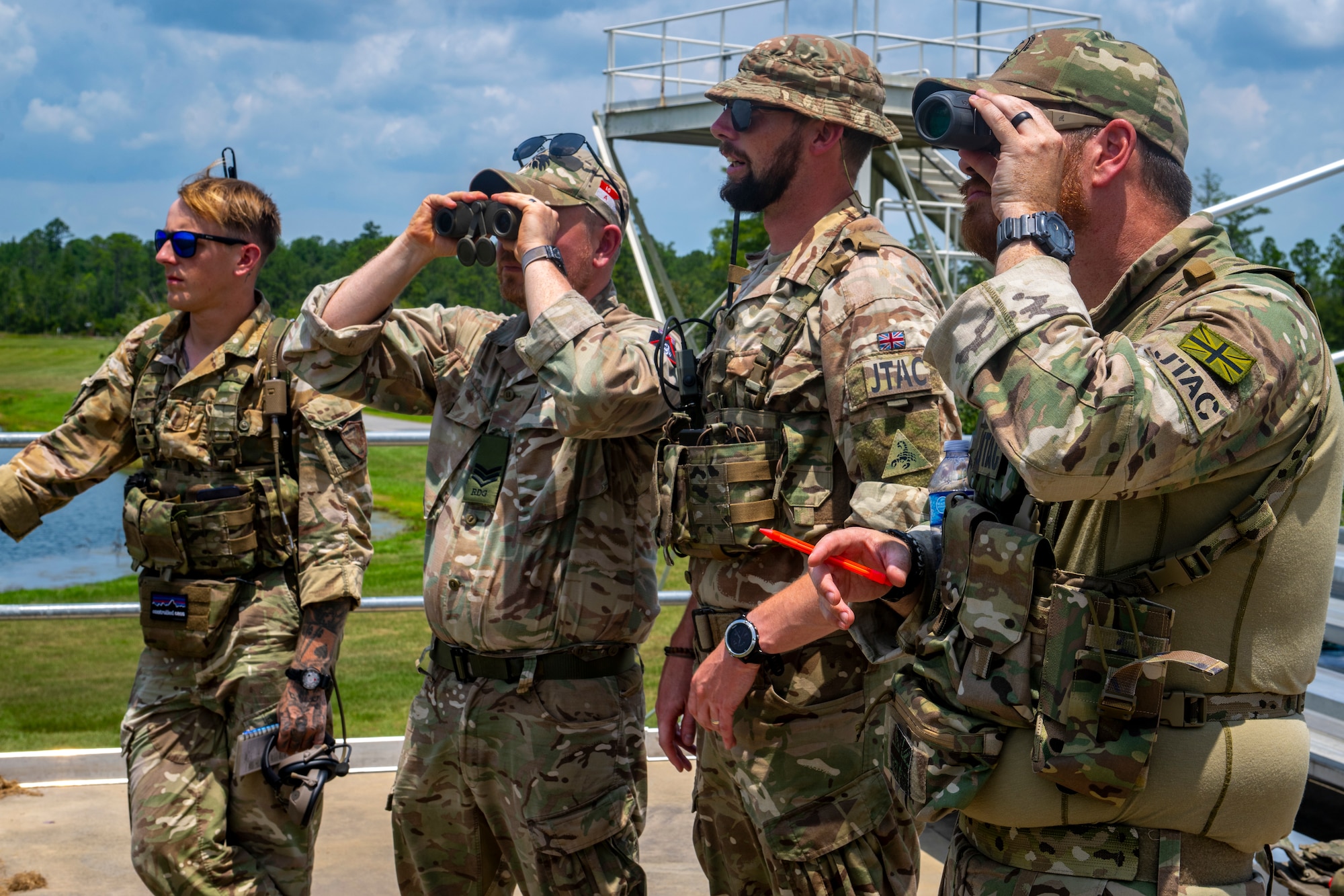 Military personnel during a training exercise