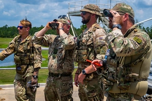 Military personnel during a training exercise