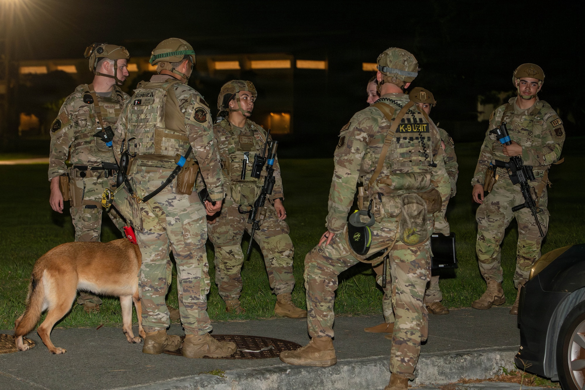 Service members gather together for discussion.