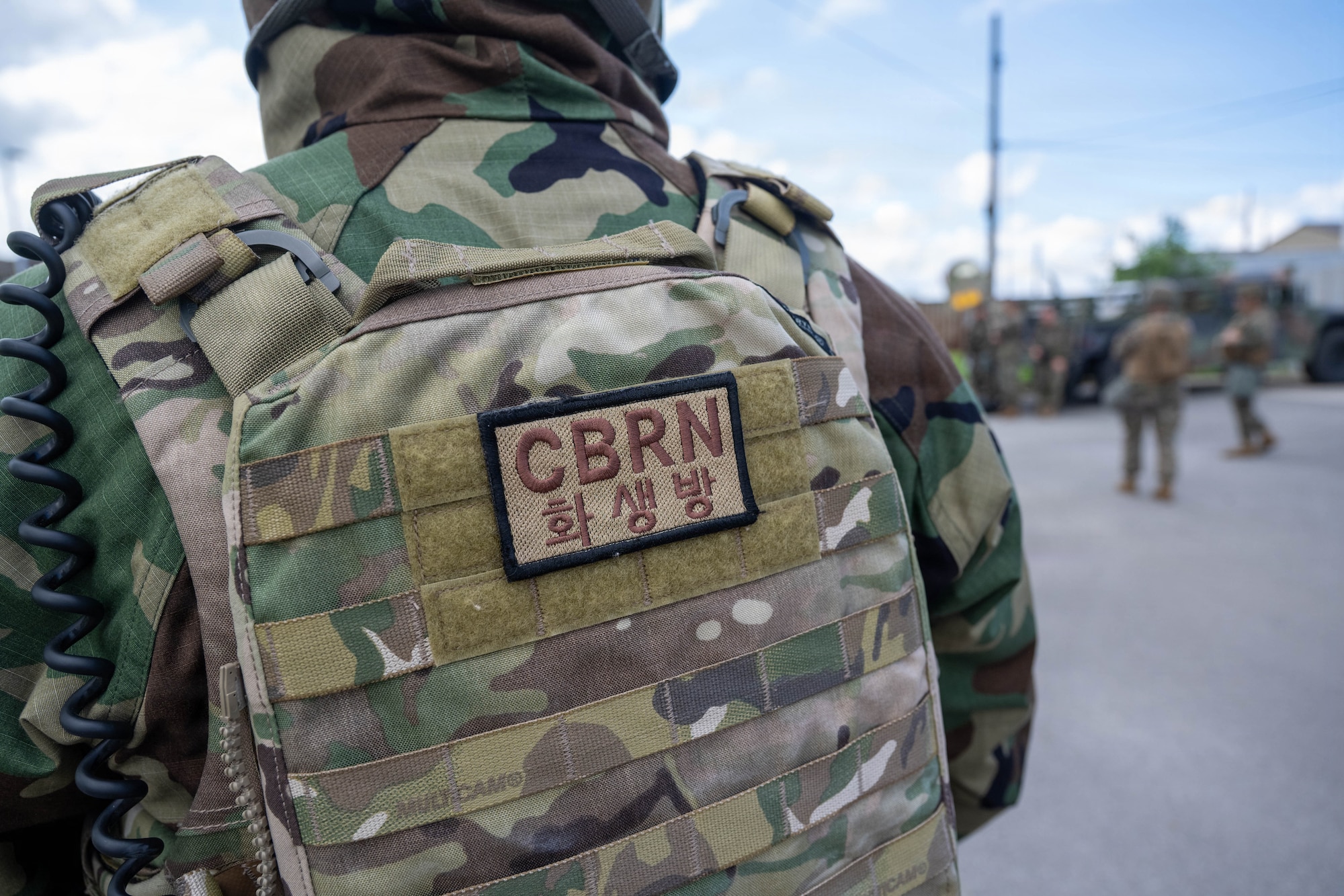 Airman participates in training.