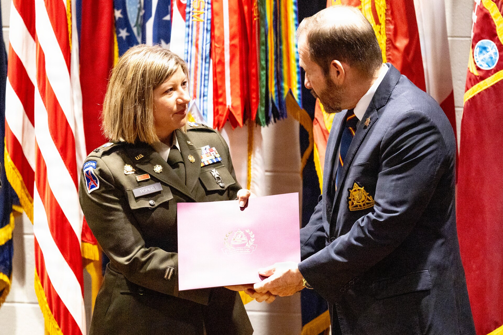 310th Sustainment Command (Expeditionary) unit and warrant officer recognized at Transportation Corps ceremony
