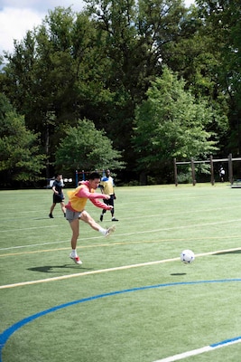 Sailors assigned to Navy Medicine Readiness and Training Command Bethesda, participate in the 2026 NMRTC Bethesda Captain’s Cup at Walter Reed National Military Medical Center, July 31, 2026. NMRTC Bethesda's mission is to maximize warfighter performance through optimized medical readiness tailored to operational requirements, enhance the readiness of the medical force to sustain expeditionary medical capability, and train and develop the Navy Medicine Force. (U.S. Navy photo by Mass Communication Specialist 2nd Class Alec Kramer)