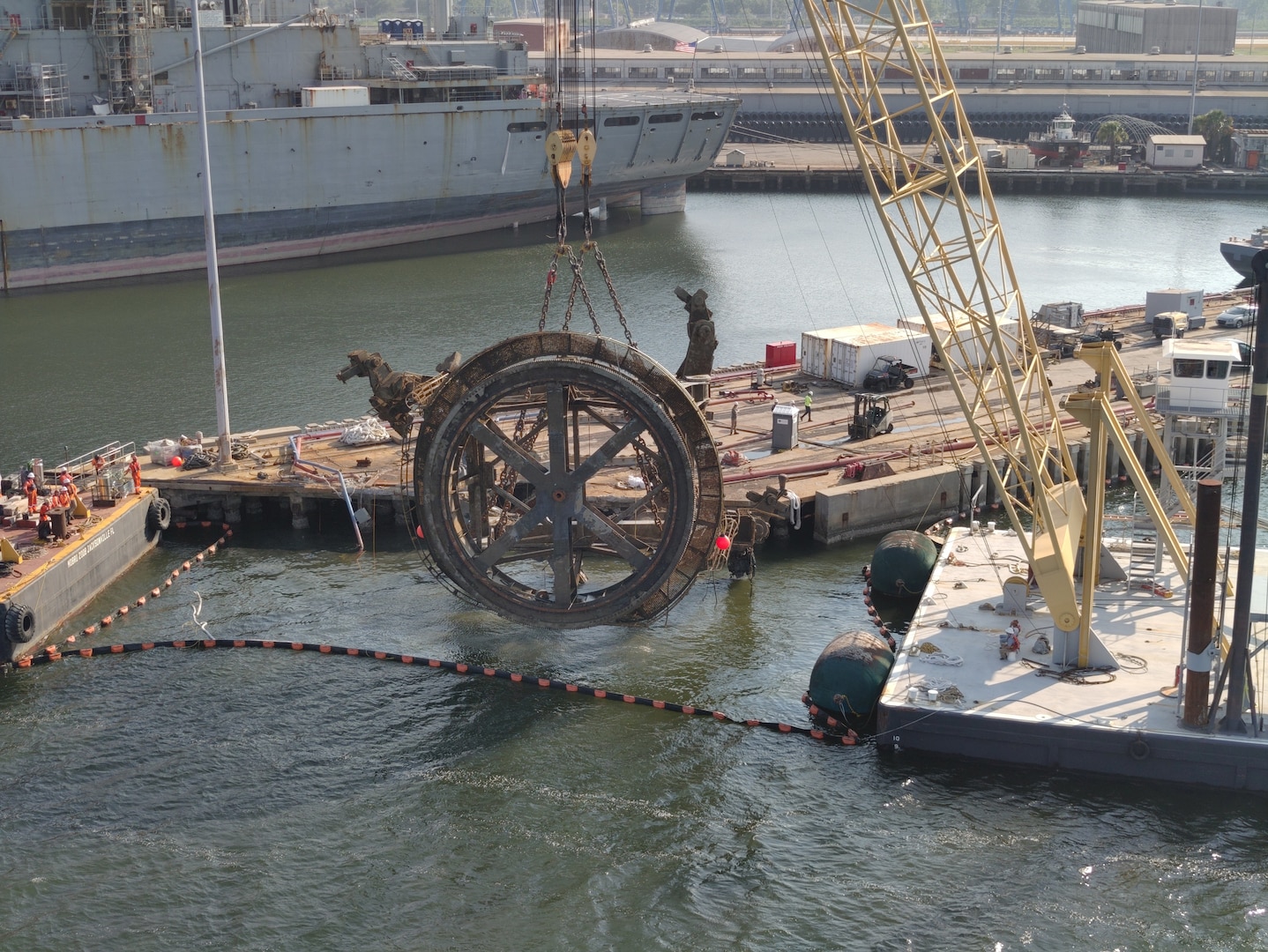 Following the successful removal of the crane, there is no longer a pollution threat associated with the incident. The safety zone surrounding the crane was rescinded, and normal vessel traffic may resume in the area.