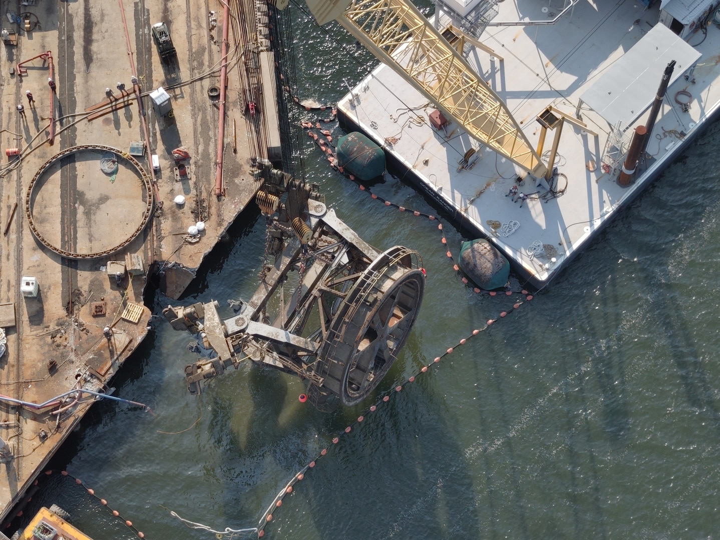 Following the successful removal of the crane, there is no longer a pollution threat associated with the incident. The safety zone surrounding the crane was rescinded, and normal vessel traffic may resume in the area.