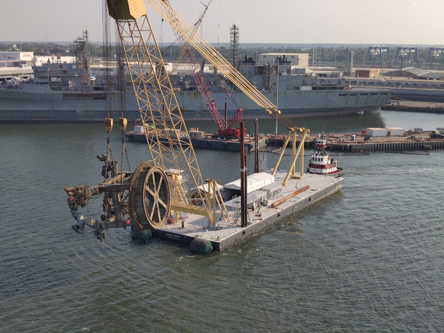 Following the successful removal of the crane, there is no longer a pollution threat associated with the incident. The safety zone surrounding the crane was rescinded, and normal vessel traffic may resume in the area.