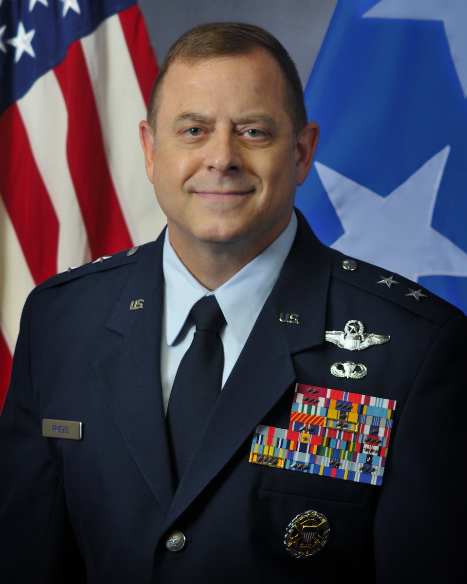 This is the official portrait of Maj. Gen. Jesse J. Friedel.