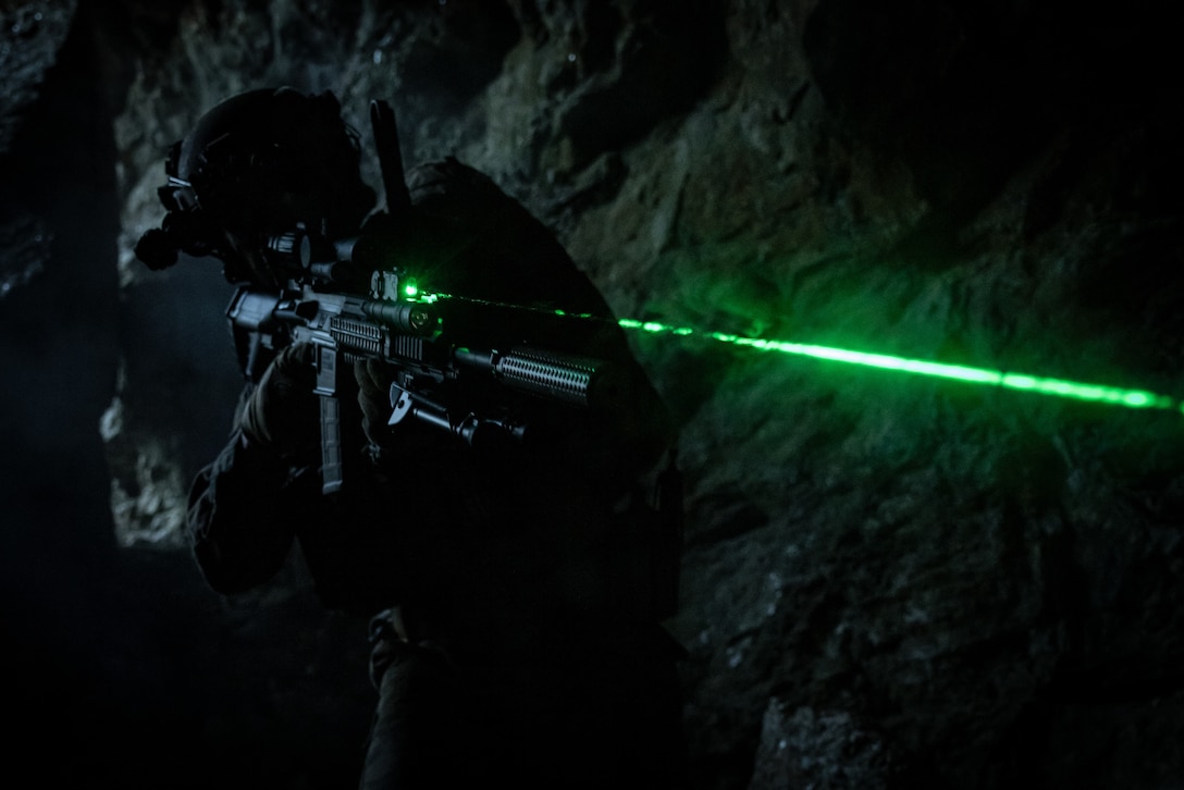 Squad Aiming Laser is an ultra-compact, all-digital, multi-function laser system. It provides both visible and near-infrared (NIR) aiming pointers and illumination, allowing Marines to locate, identify, and engage targets in the most contentious environments and harshest conditions.