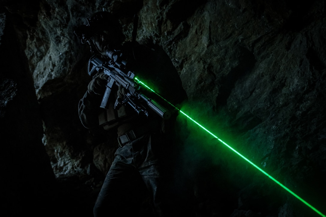 Squad Aiming Laser is an ultra-compact, all-digital, multi-function laser system. It provides both visible and near-infrared (NIR) aiming pointers and illumination, allowing Marines to locate, identify, and engage targets in the most contentious environments and harshest conditions.