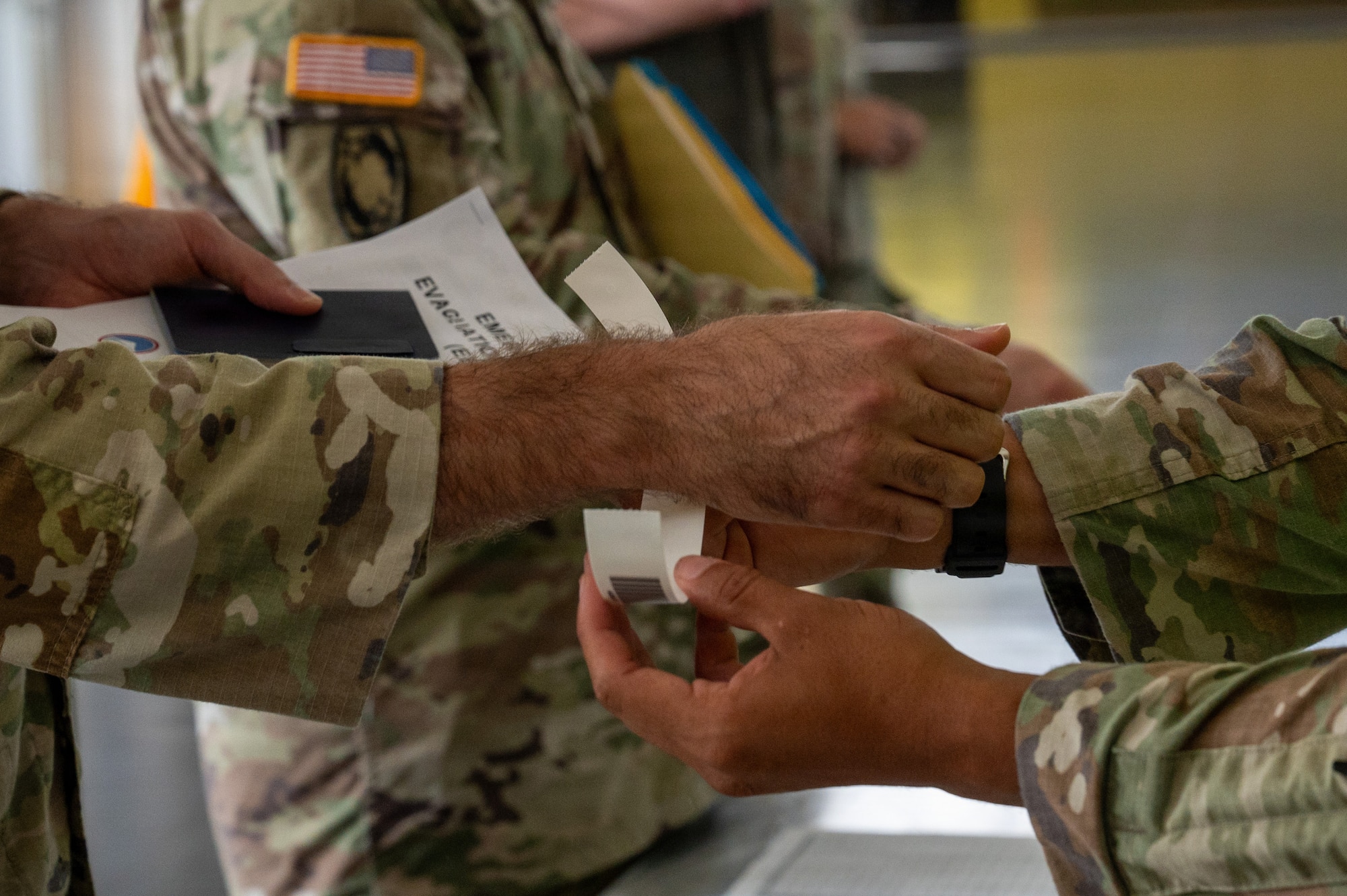 18th Wing in-processes during a simulated military assisted departure training