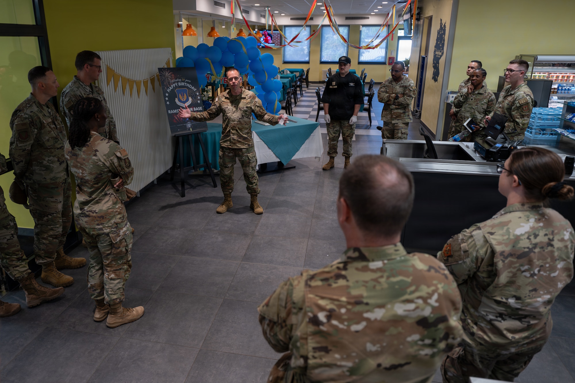 Airman gives speech