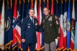 Air Force Gen. Steve Nordhaus, chief, National Guard Bureau, and Senior Enlisted Advisor John Raines, SEA to the chief of the National Guard Bureau, address the 55th annual conference of the Enlisted Association National Guard of the United States, Daytona Beach, Florida, Aug. 2, 2026. Photo by Master Sgt. Zach Sheely.