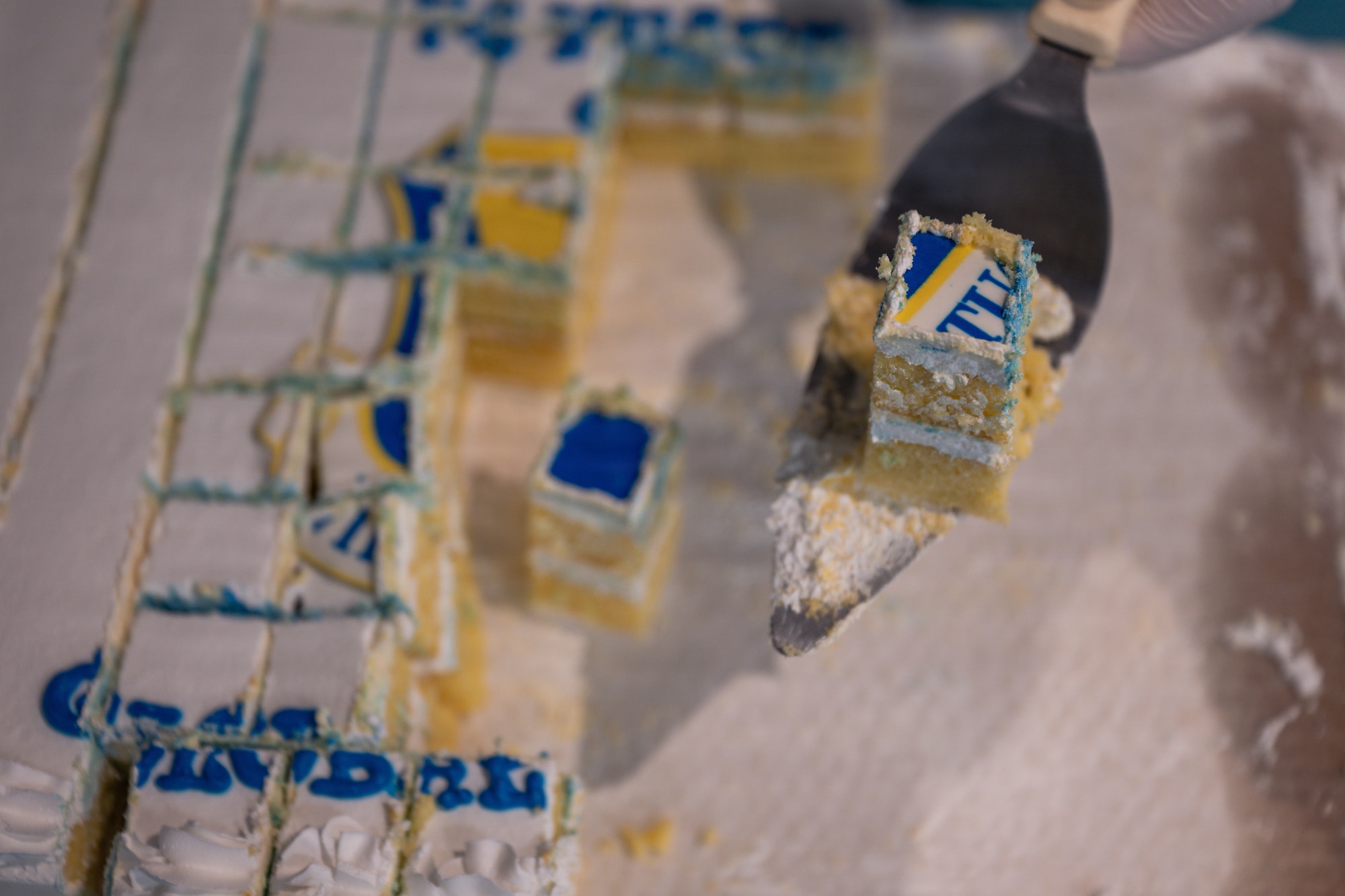 cutting cake