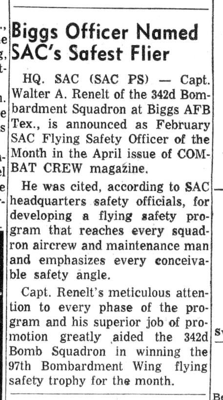 U.S. Air Force Col. Walter A. Renelt
