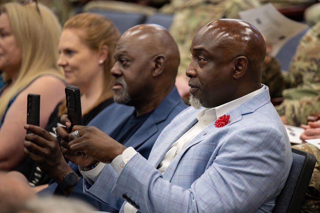 Friends, family and colleagues attend a retirement ceremony for U.S. Air Force Maj. Gen. Charles Walker, Air National Guard assistant to the judge advocate general of the United States Air Force, in Nashville, Tenn., July 24, 2026. Walker is concluding a distinguished 35-year career during which he previously served as director of the Office of Complex Investigations at the National Guard Bureau in Washington, D.C., chief of staff for the Air Component at Joint Force Headquarters—Kentucky National Guard, and staff judge advocate for the Kentucky Air Guard’s 123rd Airlift Wing in Louisville. (U.S. Air National Guard photo by Dale Greer)