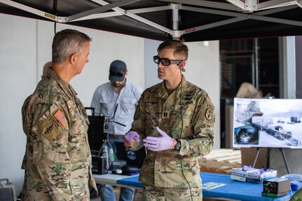 Man demonstrating Augmented Reality Tele-mentoring (ARTM) system