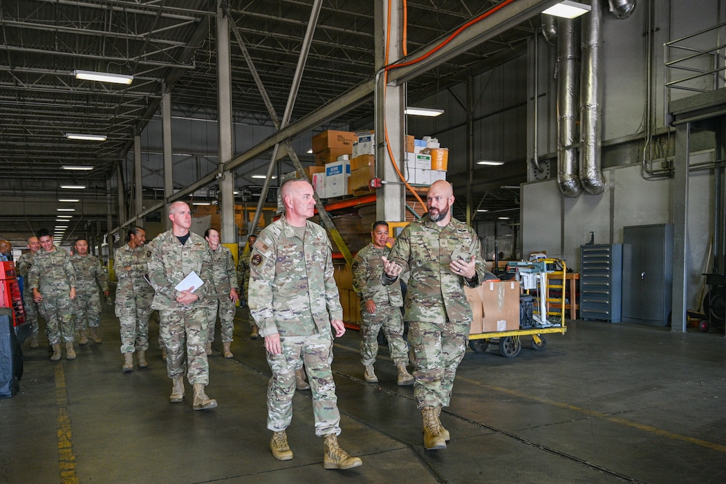 Airmen walking on a tour